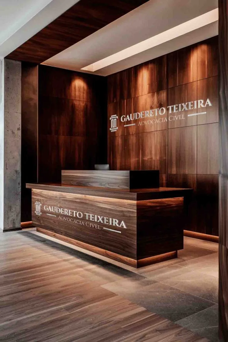 Recepção do escritório da Gaudereto Teixeira Advocacia Cível